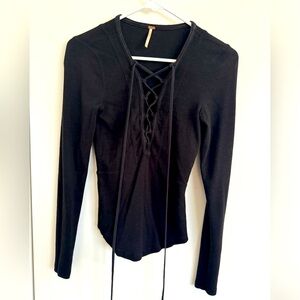 Free people Lace front long sleeve